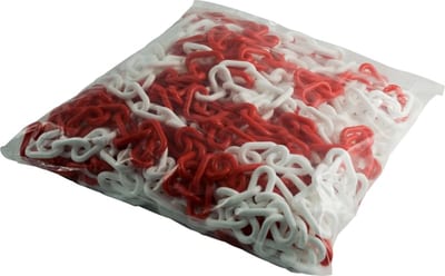 Bradylink barrier chain red/white 25M