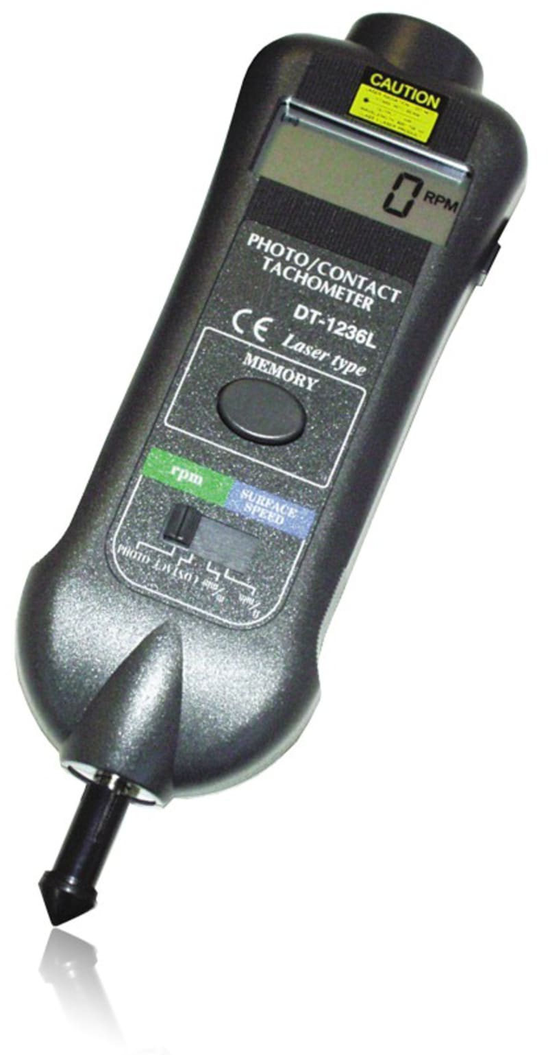 Elit DT1236L Laser and Contact Tachometer, up to 99999 rpm