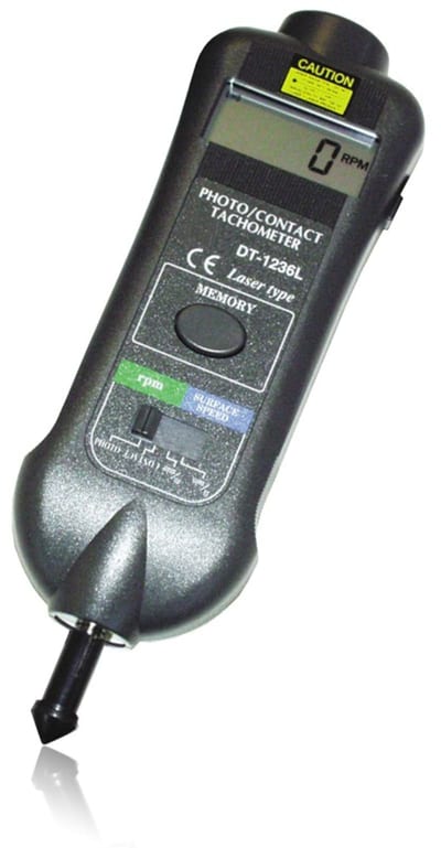 Elit DT1236L Laser and Contact Tachometer, up to 99999 rpm