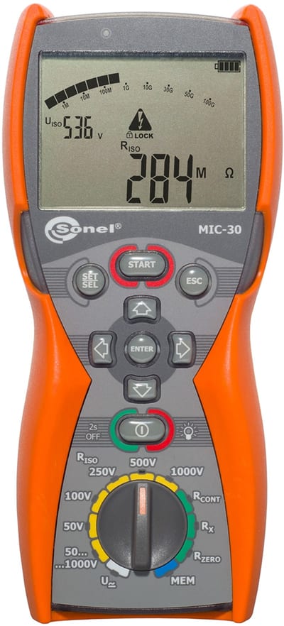 Elit MIC-30 Insulation Tester with Memory and PC Software 50-1000 V