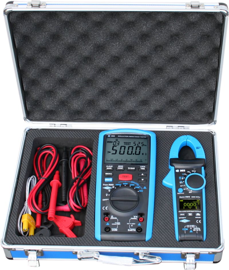 ELIT Instrument Case 1 with ELIT 1560 Insulation Tester and ELIT 363 True RMS AC/DC Clamp Meter (1130128)