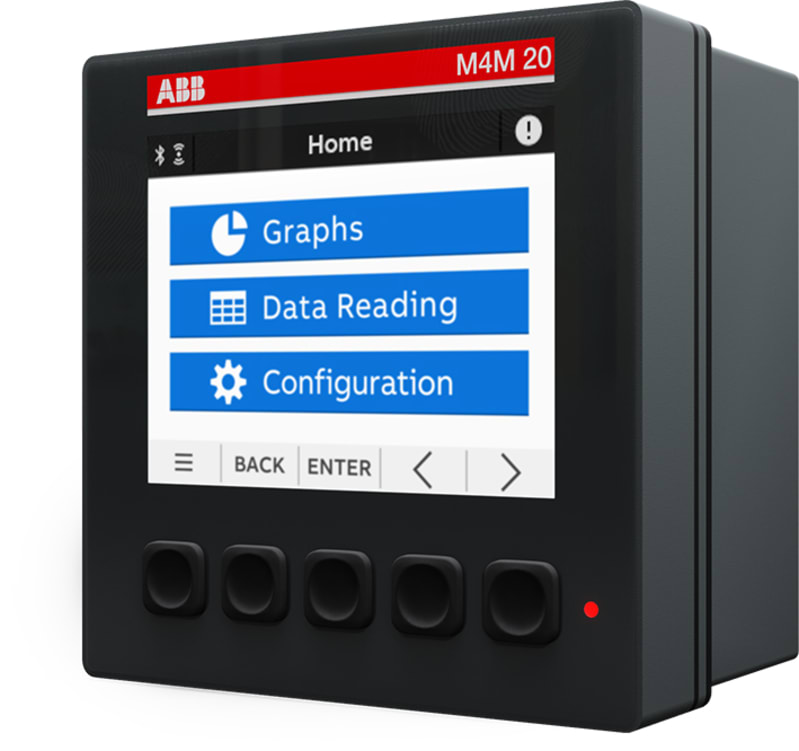 ABB 2CSG236831R4051 M4M 20 BACNET is a network analyzer with 2 digital outputs, aux supply 48-240 V AC/DC, Bluetooth and Bacnet/IP