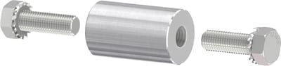 Aluminium cylinder Ø 8.5 mm for current transformer