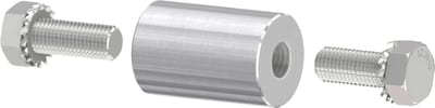 Aluminium cylinder Ø 10.5 mm for current transformer