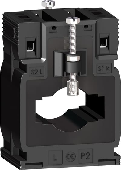 Schneider Electric current transformer tropicalised DIN mount 300 5 cables d. 26 - bars 12X40 15X32 METSECT5MB030