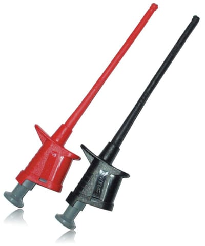 Elit 6005-RS Mini-Grabber Test Clip Set, Red and Black