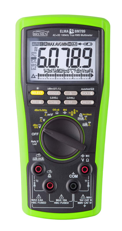 Elma BM789 True-RMS AC+DC Digital Multimeter CAT IV