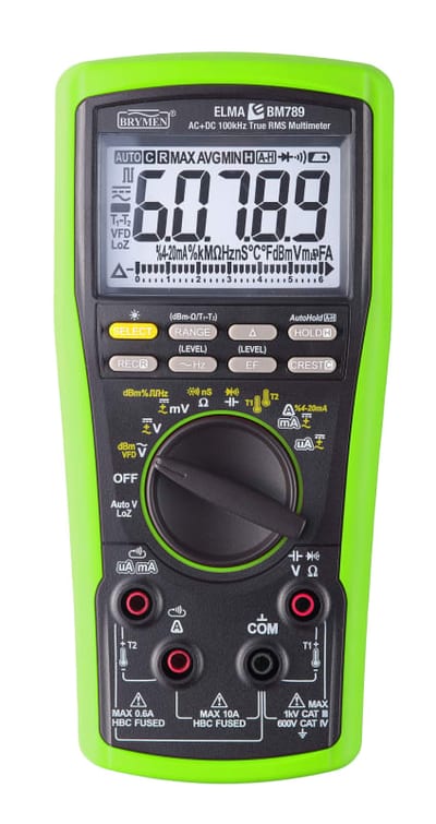 Elma BM789 True-RMS AC+DC Digital Multimeter CAT IV