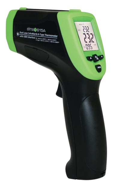 Elma Instruments 615 Infrared Pistol Thermometer with Laser Sight -50 to 1200 °C