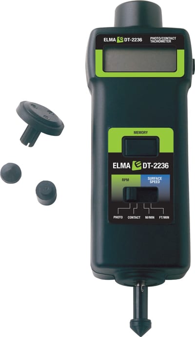 Elma Instruments DT 2236 Digital Tachometer, Contactless and Surface Speed