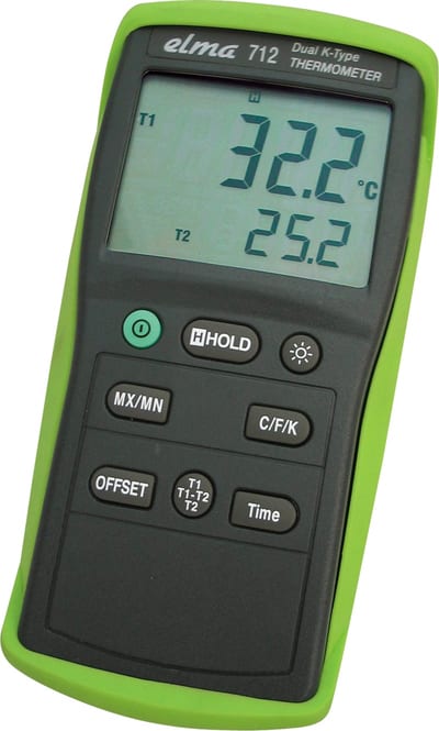 Elma 712 Digital Thermometer, Type K, -50 to +1350 C