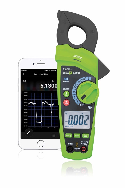 Elma Instruments Elma 9200BT True RMS AC/DC current clamp with Bluetooth