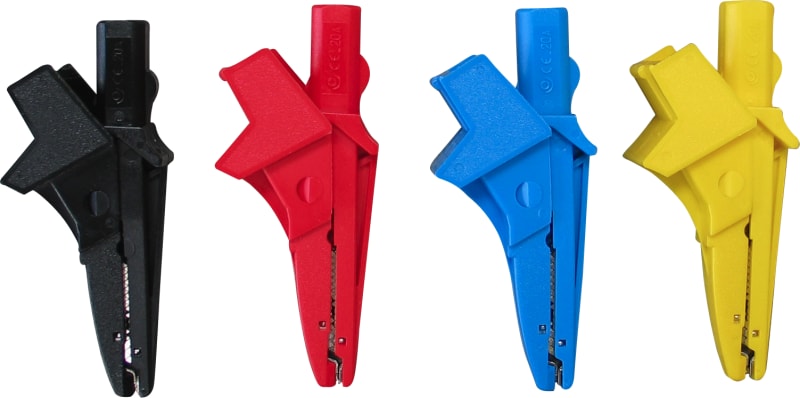 5004-N Crocodile Clip 4 mm, Insulated, Black (42.403S)