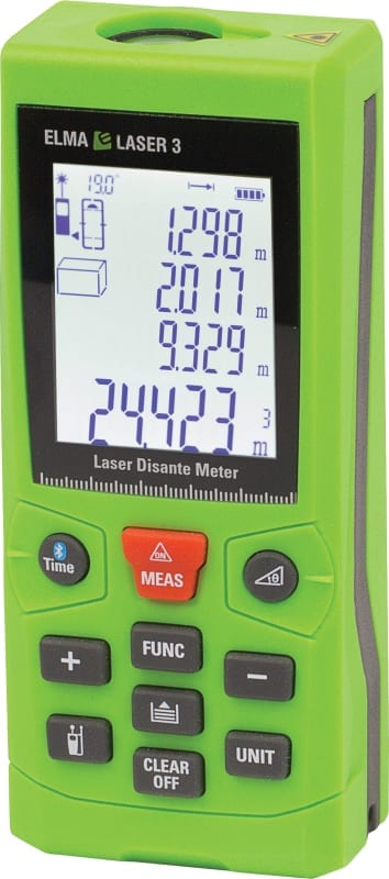 Elma Laser 3 Laser Distance Meter with Angle Sensor and Bluetooth, 80 m