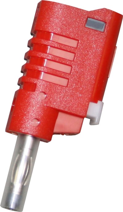 1089 Stackable 4+4+2 mm Banana Plug with Sliding Sleeve, Red