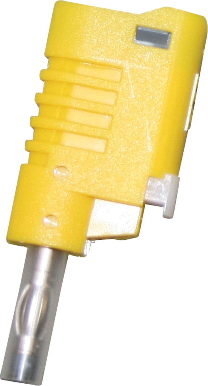 1089 Stackable 4+4+2 mm Banana Plug with Sliding Sleeve, Yellow (1089-GUL)
