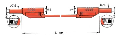 Test Lead 150 cm Red