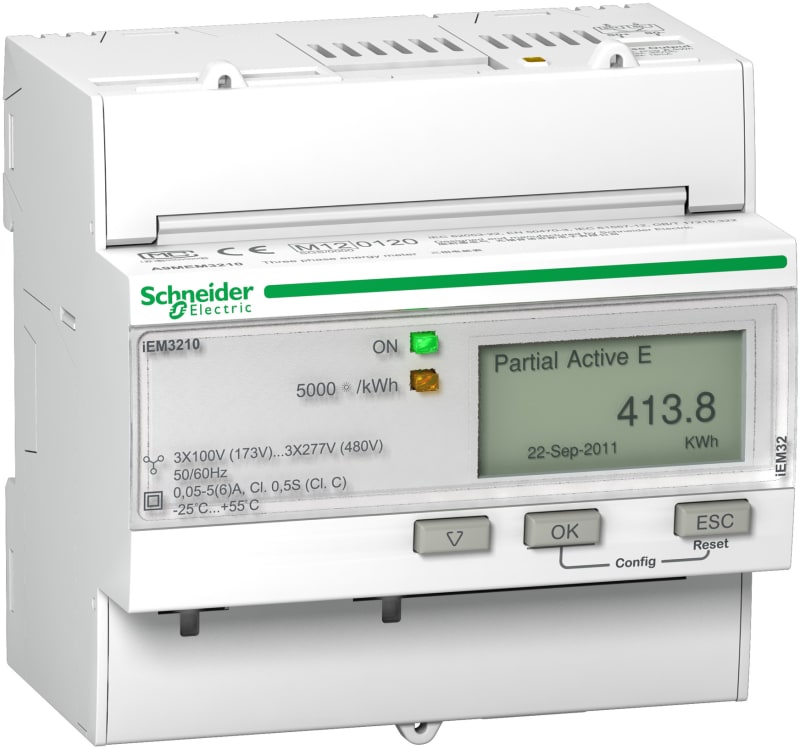Schneider Electric A9MEM3210 IEM3210 energy meter - CT - 1 pulse O - MID