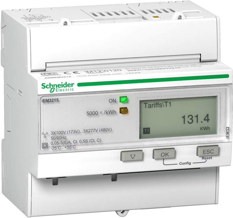 Schneider Electric IEM3215 energy meter - CT - multi-tariff - MID A9MEM3215