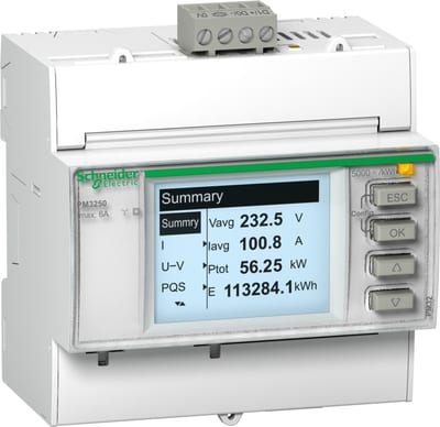 Schneider Electric METSEPM3255 PM3255 power meter - 2 digital I - 2 digital O - RS485