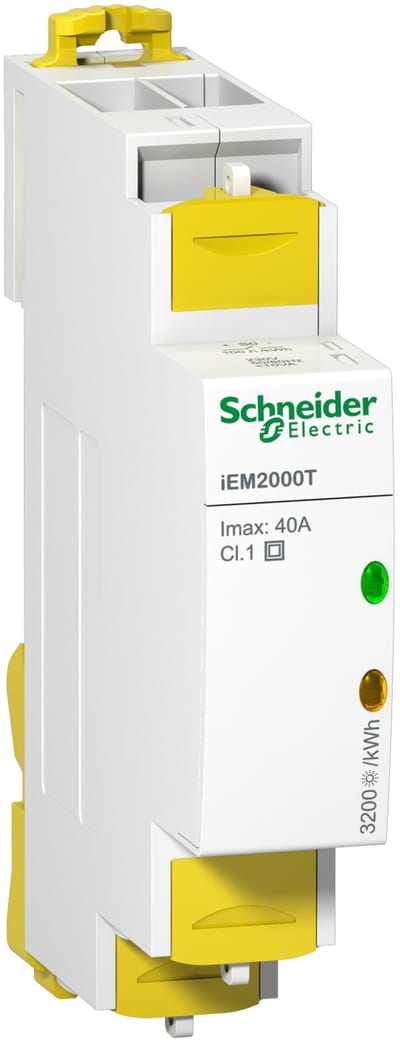 Schneider Electric modular single phase power meter IEM2000T - 230V - 40A without display A9MEM2000T