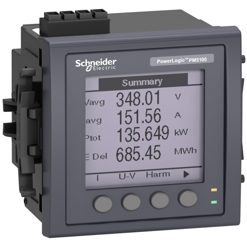 Schneider Electric PM5111 Meter, modbus, up to 15TH H, 1DO 33 alarms, MID METSEPM5111