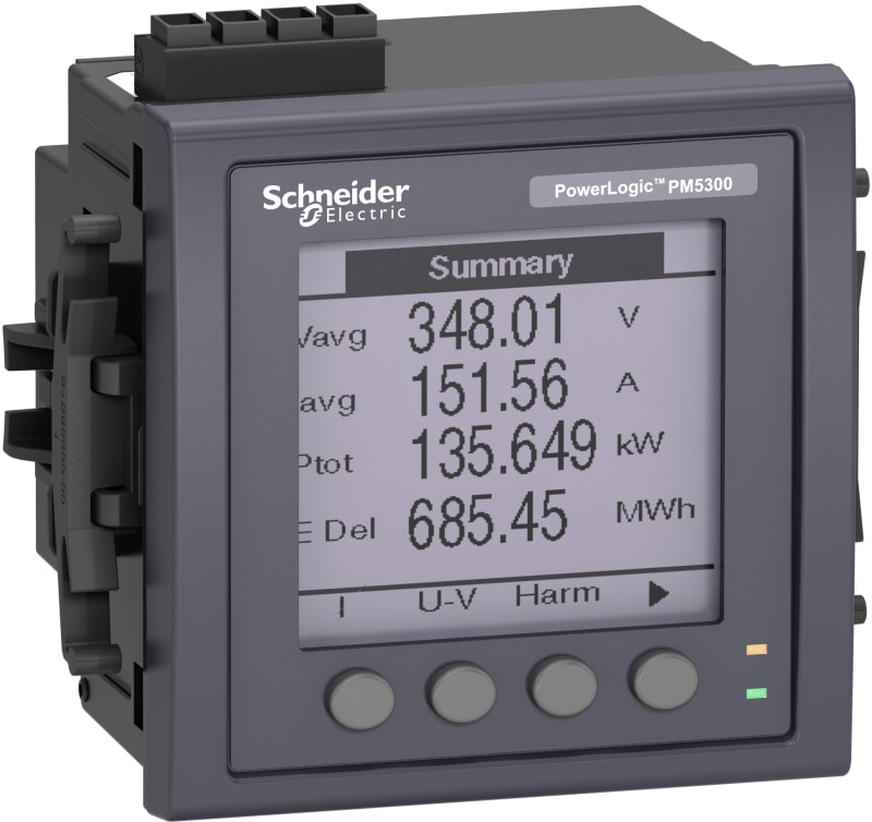 Schneider Electric METSEPM5310 PM5310 Meter, modbus, up to 31ST H, 256K 2DI/2DO 35 alarms