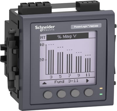 Schneider Electric PM5331 Meter, modbus, up to 31ST H, 256K 2DI/2DO 35 alarms, MID METSEPM5331