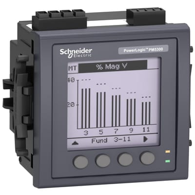 Schneider Electric PM5341 Meter, ethernet, up to 31ST H, 256K 2DI/2DO 35 alarms, MID METSEPM5341