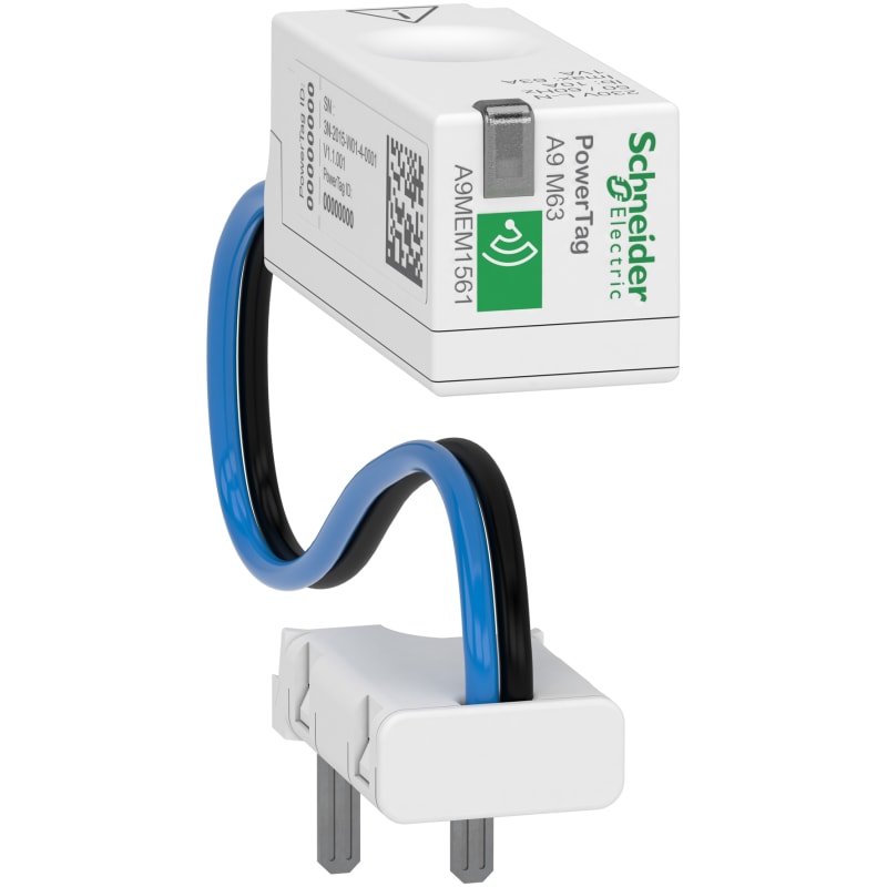 Schneider Electric energy sensor, PowerTag phaseNeutral 63A 1P+N top position A9MEM1561