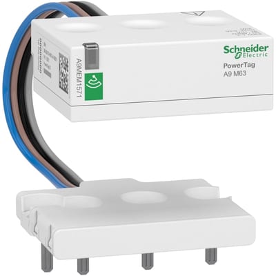 Schneider Electric energy sensor, PowerTag phaseNeutral 63A 3P+N top position A9MEM1571