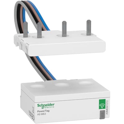 Schneider Electric energy sensor, PowerTag phaseNeutral 63A 3P+N bottom position A9MEM1572