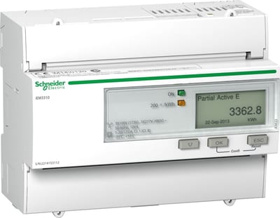 Schneider Electric IEM3310 energy meter - 125 A - 1 pulse O - MID A9MEM3310