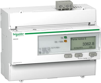 Schneider Electric IEM3350 energy meter - 125 A - Modbus A9MEM3350