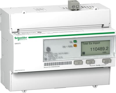 Schneider Electric IEM3375 energy meter - 125 A - LON - 1 digital I - multi-tariff - MID A9MEM3375