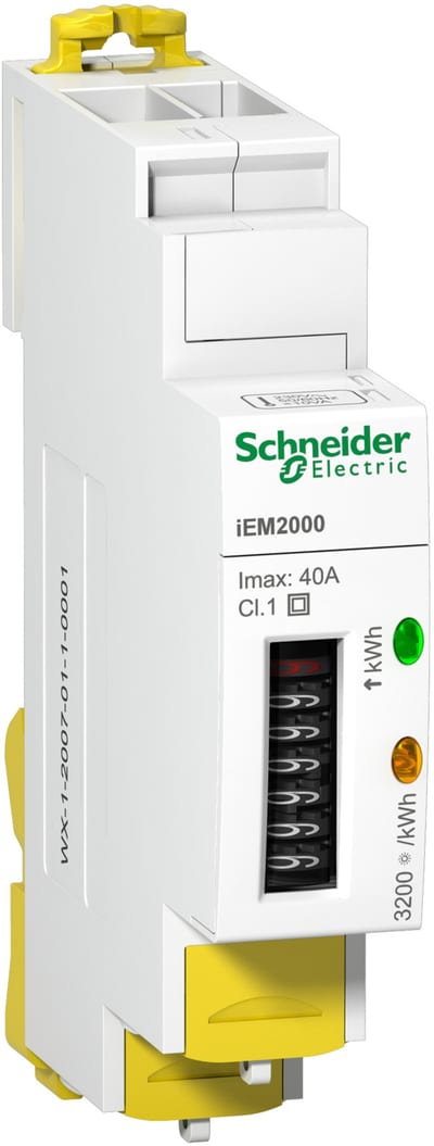 Schneider Electric modular single phase power meter IEM2000 - 230V - 40A A9MEM2000
