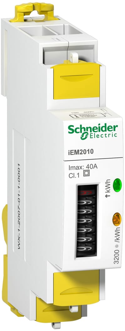 Schneider Electric modular single phase power meter IEM2010 - 230V - 40A with pulse A9MEM2010