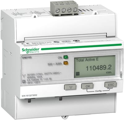 Schneider Electric IEM3175 energy meter - 63 A - LON - 1 digital I - multi-tariff - MID A9MEM3175