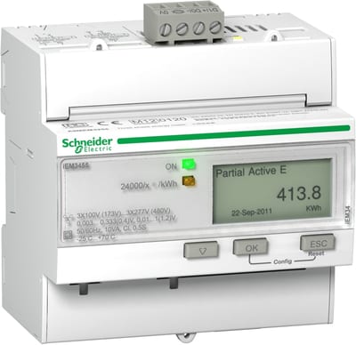 Schneider Electric IEM3555 energy meter - Modbus - 1 DI - 1 DO - multi-tariff - Rogowski coil A9MEM3555