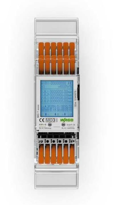 Energy meter (MID26), 1 A / 5 A, 3X230/400V, 50Hz, 2 x S0 interface, 2PU CT