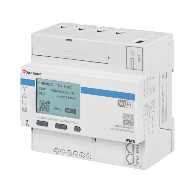 Energilogger with webserver 3-Phase (65A) (EMS10AV2S1X)