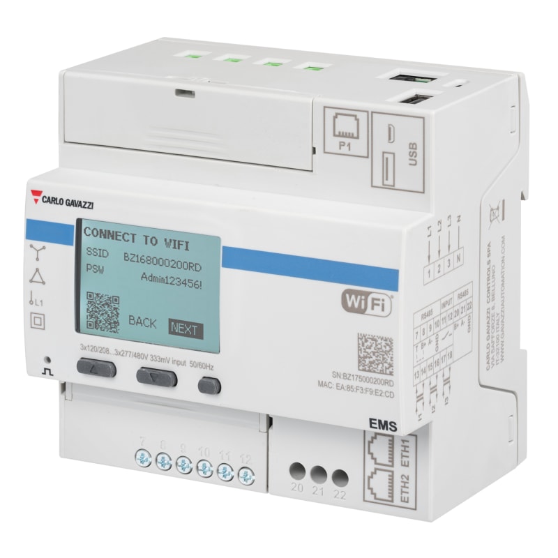 Energilogger with webserver 3-Phase (5A) (EMS10AV5S1X)