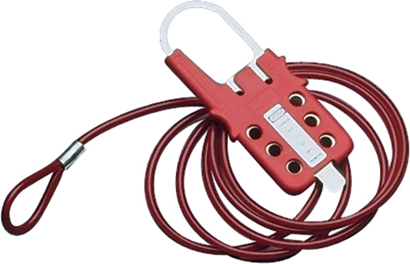 Lockout Hasp for 6 Padlocks with Cable (PSL-MLD)