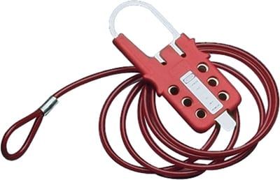 Lockout Hasp for 6 Padlocks with Cable