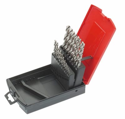 Cimco 201354 Twist drill bit set, HSS, 1...13 mm in 0.5 mm steps, 25 pieces, plastic case