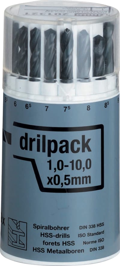 Drill BIT SET 1-10mm, PLASTB, 19 Parts