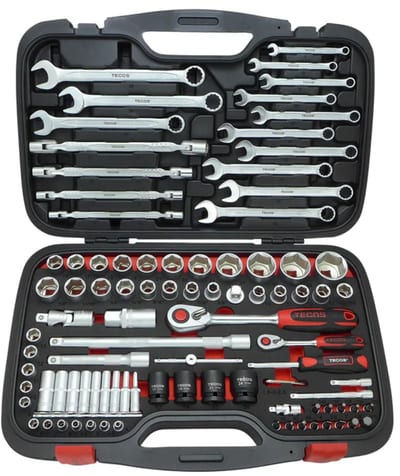 Tecos Socket Wrench Set 1/2" and 1/4" Drive 94-Piece