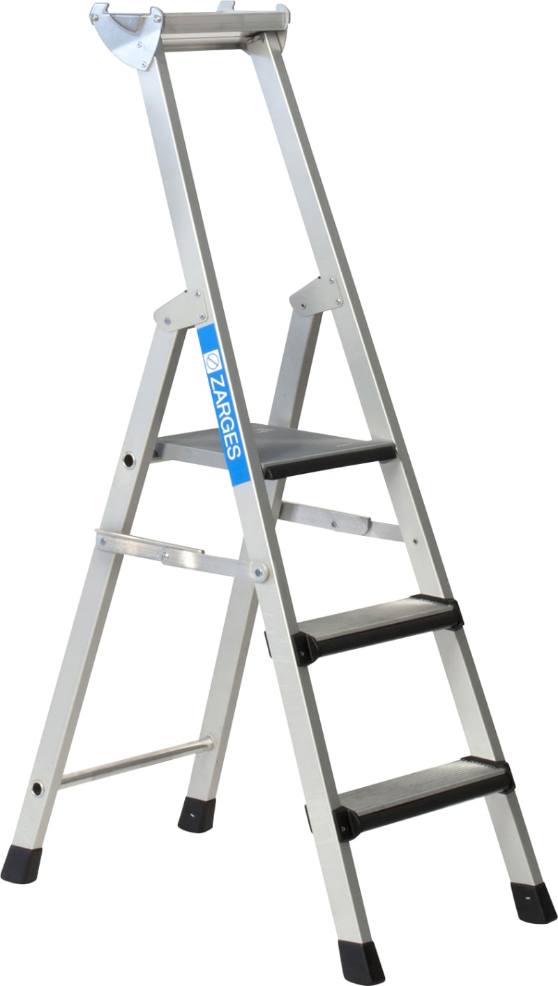 Zarges Z600 G421 XL 3-Step Aluminium Professional Step Ladder (441421)