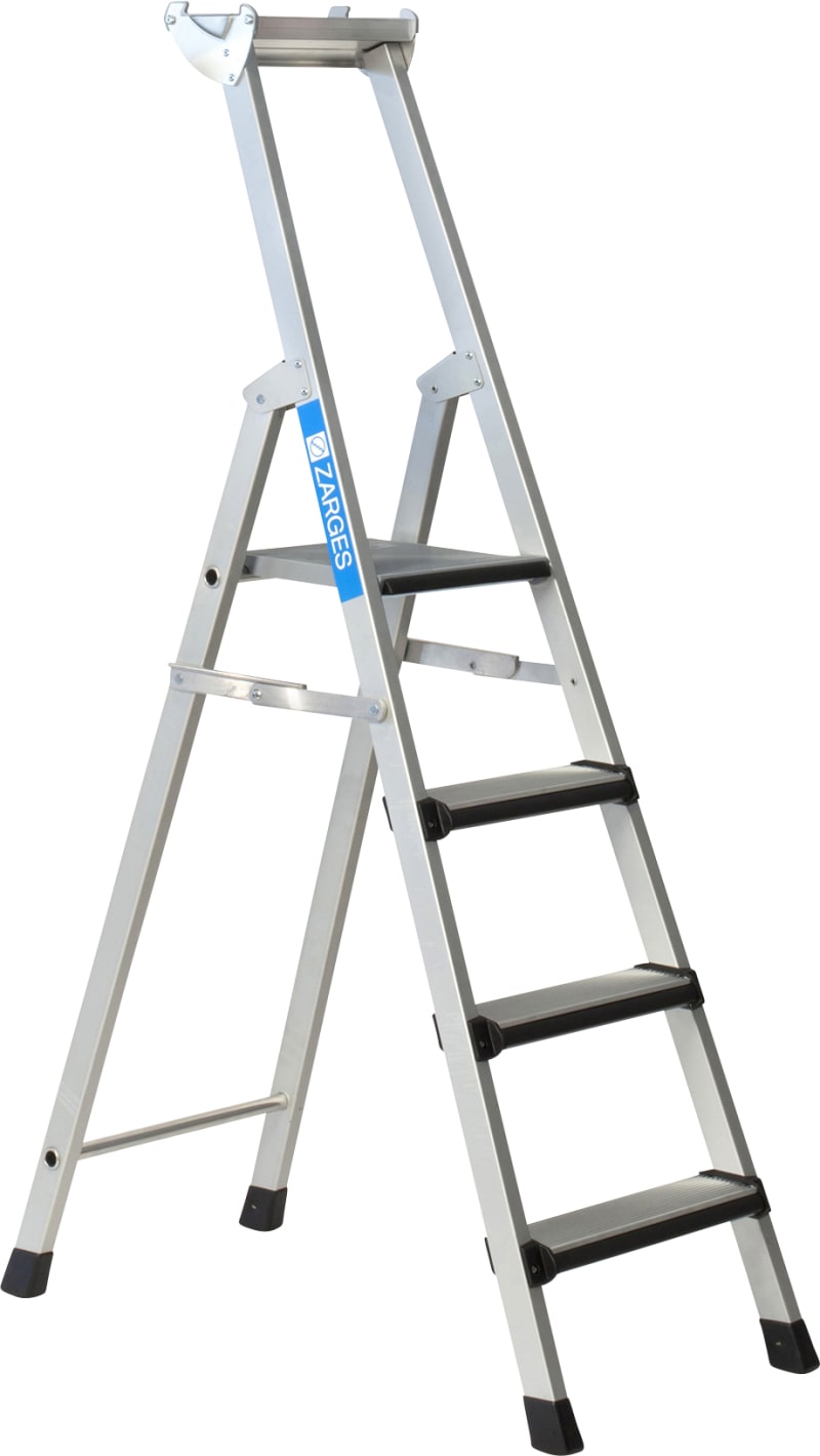 Zarges 441422 Z600 Aluminium Platform Ladder 4 Steps