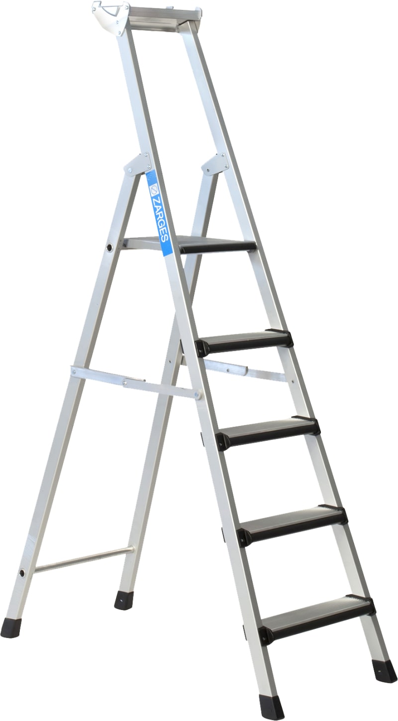 Zarges Z600 G421 XL Professional 5-Step Aluminium Platform Ladder (441423)